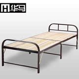 华马折叠床单人实木板午休床双人1.2米加固硬板简易床儿童带护栏