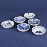 日本进口4寸日式餐厅陶瓷前菜碗小碗钵汤碗手绘青花蓝凛堂圆碗