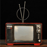 欧式复古仿古电视机收音机摄影道具铁艺模型咖啡酒店装饰摆件
