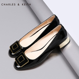 CHARLES&KEITH[7.7折]中跟鞋 CK1-70920010 方跟贴片漆皮女单鞋
