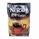 韩国原装进口 雀巢咖啡500g(550橙袋) 纯黑速溶咖啡 无糖无奶精