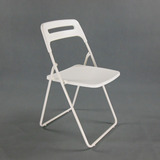 宜家椅子简约现代休闲靠背家用塑料餐椅成人办公靠背折叠椅电脑凳