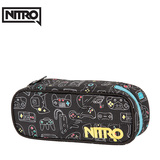 nitro奈乔化妆大容量商务笔袋时尚帆布收纳袋多功能包袋牛津纺