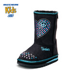 Skechers斯凯奇女童鞋 儿童保暖中筒闪灯鞋 舒适防滑雪地靴10205