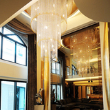 LED豪华别墅客厅复式楼梯吊灯现代餐厅水晶灯酒店大堂大厅工程灯