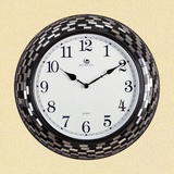 经典黑白客厅挂钟时尚大号挂表创意玻璃圆形钟表个性现代简约时钟