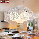 沃桑LED创意个性树叶吊灯现代简约餐厅卧室灯浪漫客厅灯