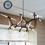铝合金玻璃后现代简约创意艺术工业风灯北欧客厅餐厅别墅树杈吊灯