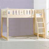 床带滑梯儿童家具松木半高床实木组合床高架床上下儿童实木床衣柜
