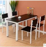 餐桌椅组合简约现代钢木组装桌椅时尚快餐桌电脑桌 桌子