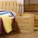 杭州新西兰松木家具实木双抽屉床边柜储物柜02床头柜
