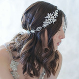 韩式优雅新娘结婚水钻发箍头饰 婚纱影楼饰品 跟妆拍照造型发带