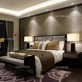 新中式样板房样板间家具卧室实木双人床1.51.8米欧式床铺