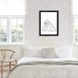 抽象线条山水画 北欧风格 简约创意有框画壁画现代简约卧室挂画