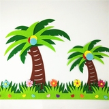 幼儿园墙壁装饰品可移除立体墙贴卧室儿童房装饰墙贴贴纸椰子大树