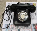70年代黑胶木老拨盘电话 收藏 影视道具 上海怀旧老物件 旧物件