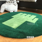 圆形潮牌个性绿巨人客厅茶几复仇者联盟卧室电脑椅垫创意地毯定做