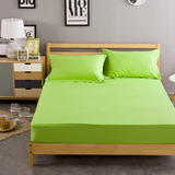 全棉素色床笠单件床罩纯色纯棉床套1.21.51.8米单双人防滑床垫套