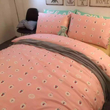 北欧简约韩式儿童小清新全纯棉床上用品卡通床单四件套1.5m1.8米