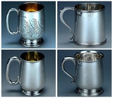 西洋古董老银器 英国纯银水杯茶杯1913～1931年