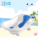 小白熊欢豆婴儿浴盆带感温 宝宝洗澡盆带防滑垫 儿童沐浴盆