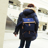韩国潮男大容量背包双肩旅行包电脑包 潮流双肩包男韩版帆布背包
