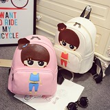 儿童包包韩版卡通中大童可爱PU皮双肩背包潮女童休闲旅行旅游背包