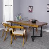 美式乡村LOFT工业风格家具 办公桌工作桌 会议桌复古铁艺实木餐桌