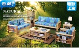 厦门实木沙发松木两用木架布艺组合沙发床多功能环保沙发3+2+1