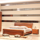 海棠木床实木床1.8米双人床婚床现代中式家具大床木床实木床特价