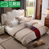 艾格森小户型布艺软床美式现代北欧1.5米双人床1.8可拆洗高箱平板