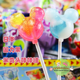 日本代购 糖果零食固力果格力高glico米奇头创意水果棒棒糖 单个