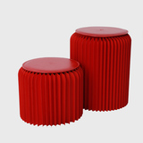 十八纸客厅折叠伸缩小圆矮凳儿童座椅原喜庆大纯红色创意设计家具