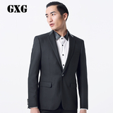 特惠GXG男装春季新品外套男士黑色西服时尚拼接套西装#41113808