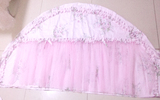 卧室不规则形床头罩粉色可爱公主蕾丝纱弧形床头罩 半圆形床头套