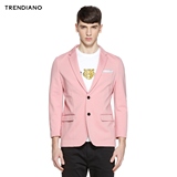 TRENDIANO新男装春装潮休闲纯色短款两粒扣小西装外套3151042490