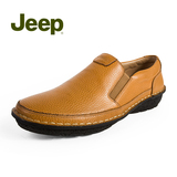 JEEP/吉普春夏新款男鞋真皮舒适透气套脚休闲鞋低帮皮鞋JS268