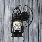 雄美马灯壁灯车轮灯煤油灯复古工业壁灯创意个性灯具设计师北欧灯