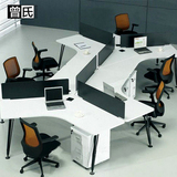 欧式新款屏风办公桌组合员工桌隔断时尚简约职员台办公家具上海