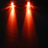 太阳能汽车装饰灯 中网爆闪灯 免接线改装LED红蓝防追尾警示雾灯