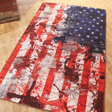 美国国旗喷溅潮流地毯 创意时尚长方形大地垫厨房卧室阳台防滑垫