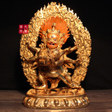 藏传佛教用品 8寸27cm仿尼泊尔全鎏金纯铜密宗佛像 普巴金刚