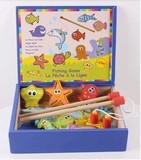 法国BOIKIDO1-2-3岁益智木质磁性钓鱼木制套装大号儿童节玩具