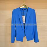 百丝BCVOGA专柜正品 2014秋 时尚蓝色修身长袖西装外套B143JC1083