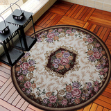 欧式地毯美式地毯 圆形地毯地垫 客厅书房地毯 转椅地垫 水洗机洗