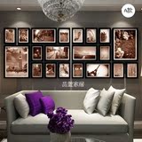 免费洗照片大尺寸欧美式照片墙客厅相框创意挂墙组合20框相框墙