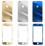 苹果iphone6plus/4s/5S彩色钢化膜镜面高清前后全屏覆盖苹果彩膜