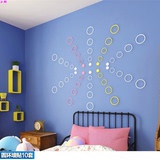 视背景墙装饰品可移除木质圆形贴立体3d墙贴创意卧室客厅儿童房电