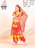(出租)演出服出租舞台表演服晚会年会舞蹈服肚皮舞演出服大红印度