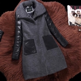 2015韩版秋冬新款中长款羊毛羊剪绒仿羊羔皮毛一体仿皮草女装外套